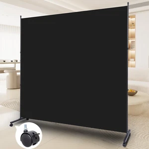 Room Divider Single Panel Privacy Screen W/Wheels, 71'' Wide Portable Room Divid - Picture 1 of 6
