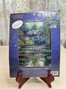 Candamar Designs Monet’s “Japanese Bridge” 14 ct Cross Stitch Kit # 51308 - Picture 1 of 3