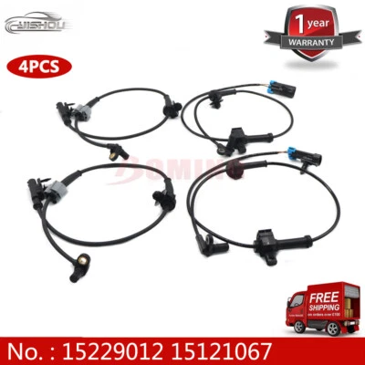 4pcs Front&Rear New ABS Wheel Speed Sensors For Cadillac Chevy Suburban GMC - Image 1 of 4