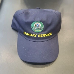 Kanye West Jesus Is King City Of Jamaica Sunday Service Trucker Hat In Navy - Picture 1 of 2
