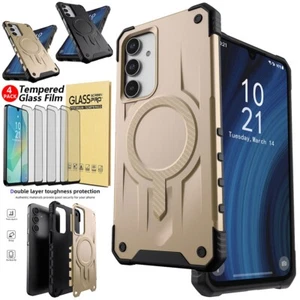 For Samsung Galaxy A16 5G Dual Layer Case Magnetic Hard Cover / Screen Protector - Picture 1 of 35