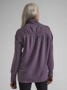 ATHLETA Balance Cinch Turtleneck Sweatshirt  XS | Deep Crocus Violet #657531 NEW - Picture 1 of 4