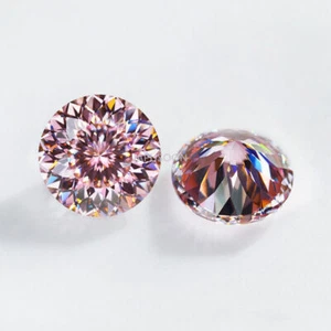 0,5 ~ 6 kt VVS1 rosa portugiesischer hervorragender Schliff runder Moissanit lose Edelsteine & GRA - Bild 1 von 11