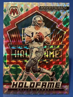 Roger Staubach 2022 Mosaic Holofame Green Mosaic Prizm Parallel Card #HF-14 - Image 1 of 2