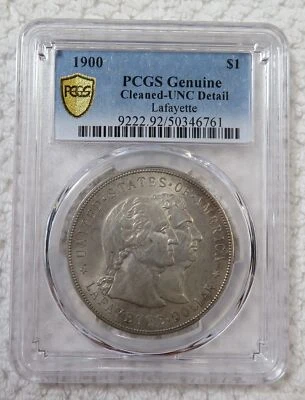 1900 Lafayette Commemorative Dollar - PCGS Cleaned UNC Details - Image 1 of 2