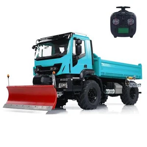 Metal 1:14 RC Hydraulic Dump Truck 4x4 Tipper Car Snow Blade Sound Radio Control - Picture 1 of 19