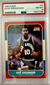 1986-87 Fleer Dave Greenwood #41 PSA 8 - Bild 1 von 2