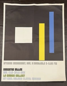Burgoyne Diller Lo Giudice Galerie Chicago 1968 Ausstellung Poster Versandtasche 18x25" - Bild 1 von 11