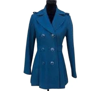 Cappotto militare MISS SIXTY lana teal pea M60 taglia P XL - Foto 1 di 4