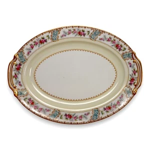 Noritake M Rosemary 5007 Floral Gold Trim 12" Platter Vintage 1950's - Picture 1 of 5