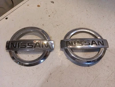 2 NISSAN XTERRA TITAN PATHFINDER TRUNK DOOR LIFTGATE BADGES LOGOS CHROME EMBLEMS - Image 1 of 4