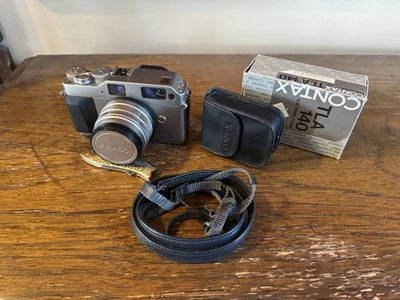 Cámara fotográfica Contax G1 con flash plano 45 mm F/2 y TLA140, leer descripción. Foto 1 de 4