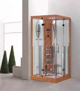 Dampfdusche Kansas inkl. Infrarotsauna 100x100cm Sauna Dusche Dampfkabine Aktion - Bild 1 von 9