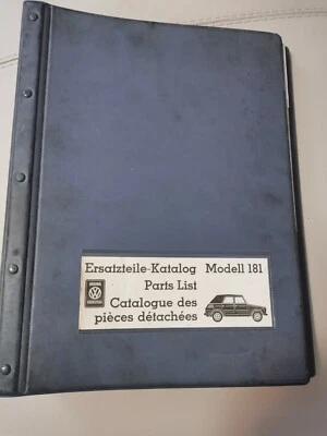 VW 181 PESCACCIA. MANUALE RICAMBI ORIGINALE IN TRE LINGUE - Immagine 1 di 4