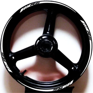 3M BLANCO REFLECTANTE NEGRO GP ESTILO LLANTA RAYAS CALCOMANÍAS DE RUEDA PEGATINAS CINTA YZF R6 - Imagen 1 de 3