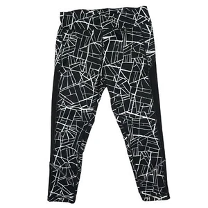 Zella Crop Leggings Mid Rise Vented Black White Plus Size 1X Tall/Long - Picture 1 of 10