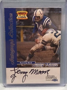 JA3071 1999 Fleer Greats of the Game Lenny Moore Autograph Baltimore Colts - Picture 1 of 4