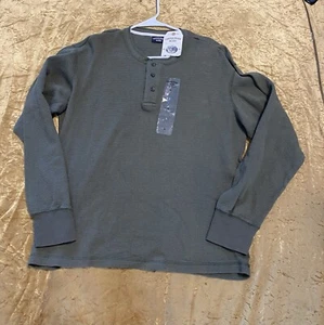 Canyon River Blues Thermal Long Sleeve Shirt Green Hanley Size L Bin 7 - Picture 1 of 9