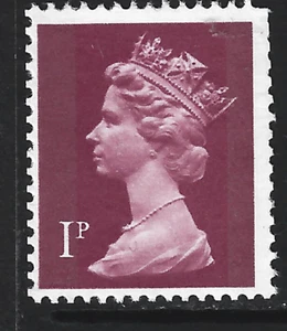 1971 Sg X844 1p crimson (2 Bands) Unmounted Mint - Bild 1 von 2
