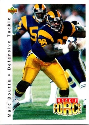 1992 Upper Deck Rookie Force Marc Boutte Rookie Los Angeles Rams #403 - Image 1 of 2