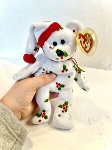VGC Vintage Jingle Bell TY Beanie Christmas 1998 Holliday Teddy Bear Sealed Tag