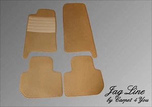 Juego de tapetes de terciopelo bronceado para Jaguar XJ y XJR X300 del 11.1994-10.1997 - Imagen 1 de 1