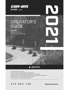 Manual del propietario Can Am Book Guide 2021 Ryker 900. - Imagen 1 de 12