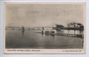 (KLj7117) RPPC, Central Pier and Pleasure Boats, MORECAMBE, Lancashire 1952 - Imagen 1 de 4