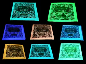 Professional Grade 20gram GLOW IN THE DARK Pigment Powder FREE Blue LED Light - Picture 1 of 10