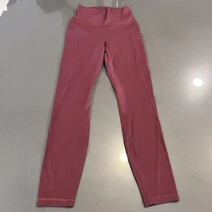 Lululemon Align High Rise Pant 25” Legging Women's Size 4 Everglade Red - Picture 1 of 4