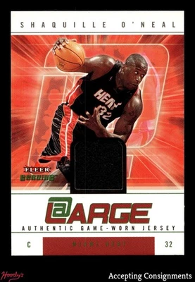 2004-05 Fleer Genuine At Large #SO Shaquille O'Neal GAME-USED JERSEY MIAMI HEAT - Image 1 of 2