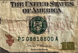 RADAR Trinary Bill Fancy Serial Note Serial Number PG08818800A 2017A $10 Dollar - Picture 1 of 3