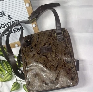 Relic By Fossil Embossed Paisley-Vegan Leather Crossbody Shoulder Handbag Purse - Picture 1 of 5