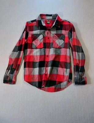 Camisa de franela Tony Hawk para hombre roja negra a cuadros manga larga 100 % algodón - grande Foto 1 de 4