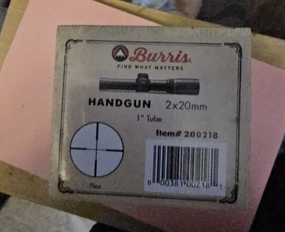 Mira para pistola BURRIS 2x20 mm retícula plex negra mate (200218) Foto 1 de 3