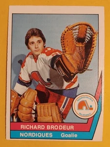 RICHARD BRODEUR 1977-78 O-PEE-CHEE WHA #38 QUEBEC NORDIQUES EXCELENTE++ A2 - Imagen 1 de 2