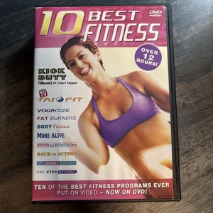 Vintage 2002 10 Best fitness DVD Exercise Tapes 12 Hours, 5 Discs - Foto 1 di 3