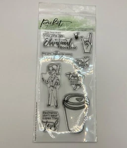 Picket Fence Studios 4x8 Clear Stamp Set-Good Teacher - Picture 1 of 3