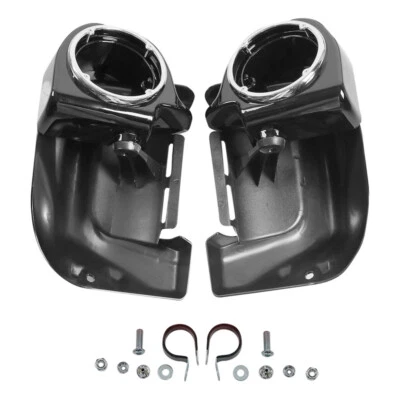 6.5" Speaker Box Pods Lower Vented Leg Fairings Fit For Harley Touring 1983-2013 - Image 1 of 4
