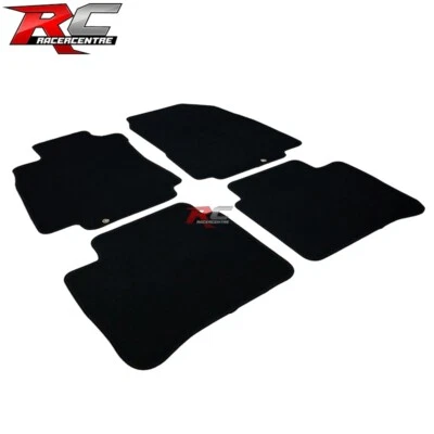Fit 07-12 Nissan Versa Front & Rear Floor Mats Carpets Set Black Nylon 4PCS Foto 1 de 4