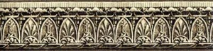 Crown Molding Wallpaper Border Victorian Black Cream Arch Raymond Waites Damask - Picture 1 of 1