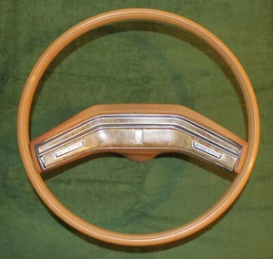 1976 1977 Ford Mustang Granada LTD Torino TAN STEERING WHEEL w/ Speed Control - Picture 1 of 9