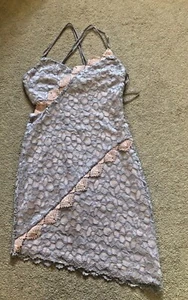 Immaculate TOPSHOP woman dress sleeveless size 8 lace party evening summer lilac - Picture 1 of 12