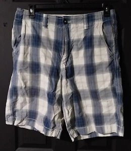 AMERICAN EAGLE OUTFITTERS BLAU/GRAU KARIERTE SHORTS GRÖSSE 33 HERREN - Bild 1 von 7