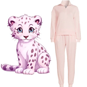 Women's Soft Pink Leopard pajama jogger SZ 3X NEW -- Free Shipping - Picture 1 of 5
