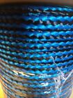 10 mm x 165 pieds 16 brins corde en polyéthylène tresse creuse. Bleu/noir. Fabriqué aux États-Unis