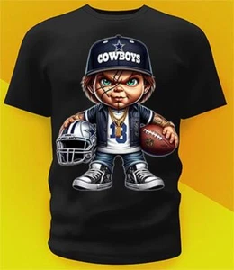 Camisa del equipo Chucky de los Dallas Cowboys tallas de jóvenes a adultos 6XL - Imagen 1 de 1