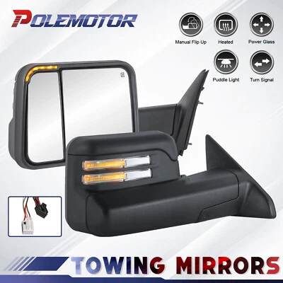 Par de espejos retrovisores eléctricos térmicos para Dodge Ram 1500 2500 3500 2010-2018 izquierda y derecha Foto 1 de 4