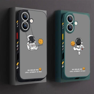 For iPhone 15 14 Pro Max 13 12 11 ShockProof Astronaut Matte Hybrid Case Cover - Image 1 of 4