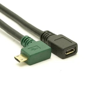 USB 2.0 OTG Right Angle Adapter Cable - Picture 1 of 1